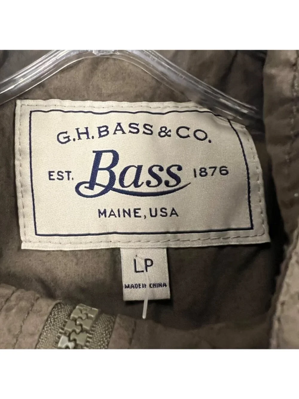 G.H. Bass & Co Womens Utility Anorak Jacket Embroidered Full Zip Green/Multi LP